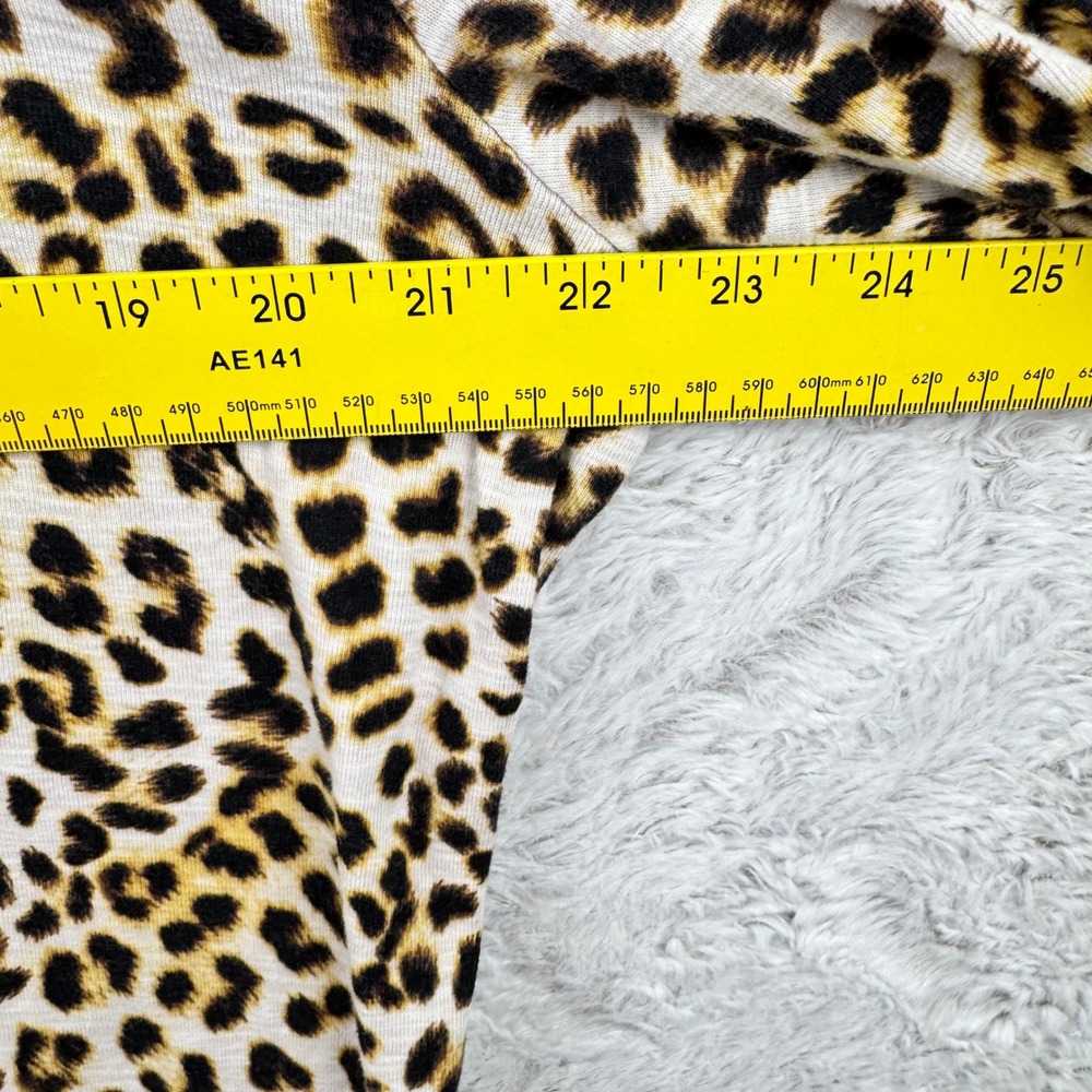 Tommy Bahama Leopard Print T-Shirt Women XL Tan Cotton Short Sleeve Animal Print - Picture 9 of 10